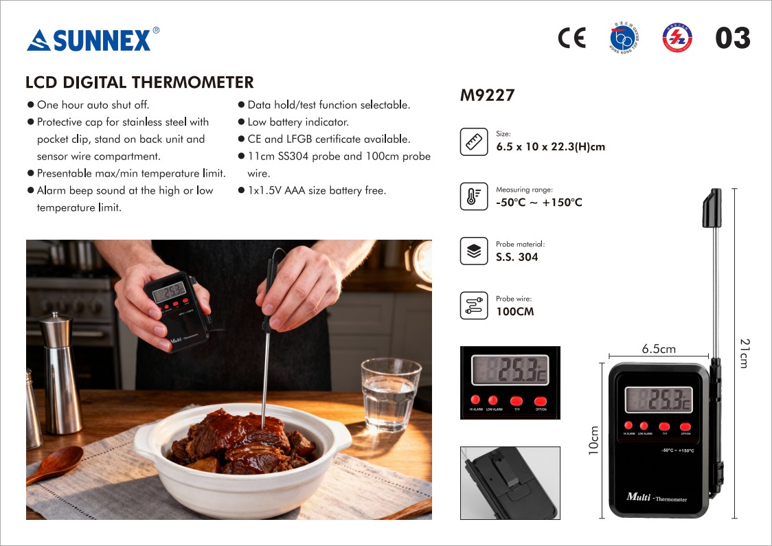 SUNNEX LCD digitalt termometer