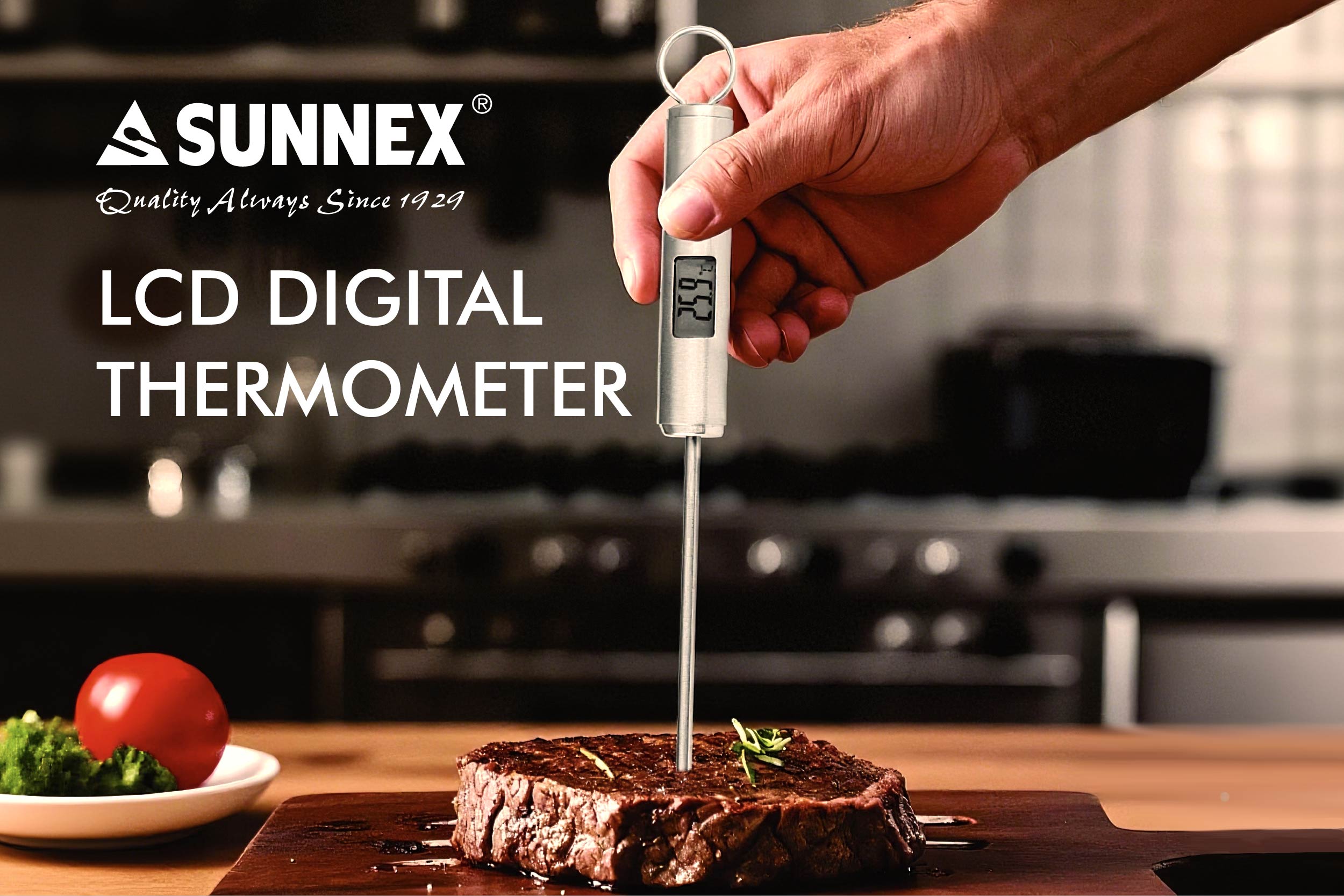SUNNEX NYTT DIGITALT TERMOMETER FOR FLERE FUNKSJONER