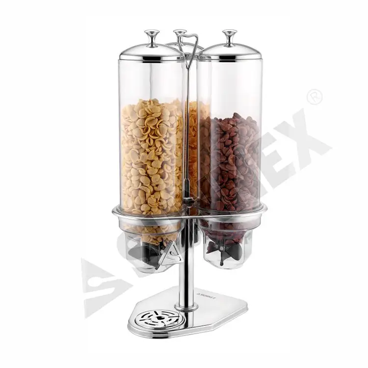 Revolverende korndispensere med PC -containere
